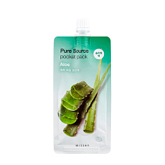 Missha Pure Source Pocket pack маска кремовая ночная с экстрактом алоэ 10мл