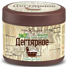 Невская косметика Мыло Дегтярное для тела и волос 300мл банка