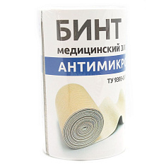 Леонарда Бинт эластичный антимикробный 3м х 8см