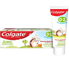 Colgate Зубная паста детская 0-2 без фторида нежные фрукты туба 40мл