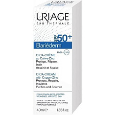 Uriage Барьедерм Цика-крем для лица SPF50+ с медью и цинком 40мл