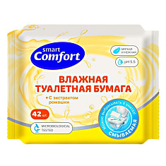 Smart Comfort Туалетная бумага влажная 42шт