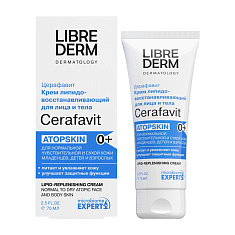 LibreDerm Церафавит Крем липидовосстанавливающий с церамидами и пребиотиком 0+ 75мл
