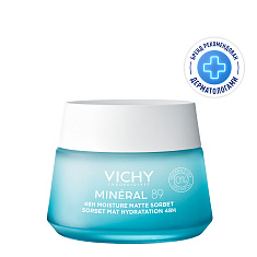 Vichy Mineral 89 Матирующий гель-сорбет для лица с увлажнением 48ч 50мл