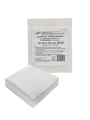 Салфетки стерильные из нетканого материала 4 сложения 10х10см N10 Divia