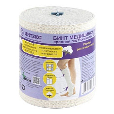Бинт эластичный средней растяжимости 8см x 1м Интекс