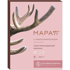 Марал Сухой тонизирующий напиток с пантогематогеном порошок 300г