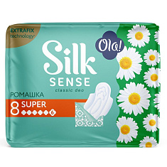 Ola! Silk Sense Classic Deo Super Ромашка Прокладки в индивидуальной упаковке 8шт