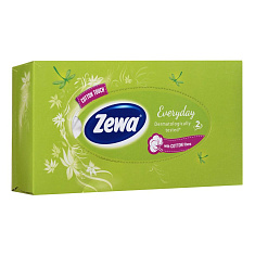 Zewa Салфетки бумажные для лица Эвридей двухслойные 100шт