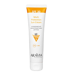 Aravia Professional Солнцезащитный увлажняющий крем для лица Multi Protection Sun Cream SPF30 100мл
