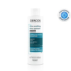 Vichy Шампунь успокаивающий без сульфатов для чувствительной кожи головы, для нормальных и жирных волос 200мл